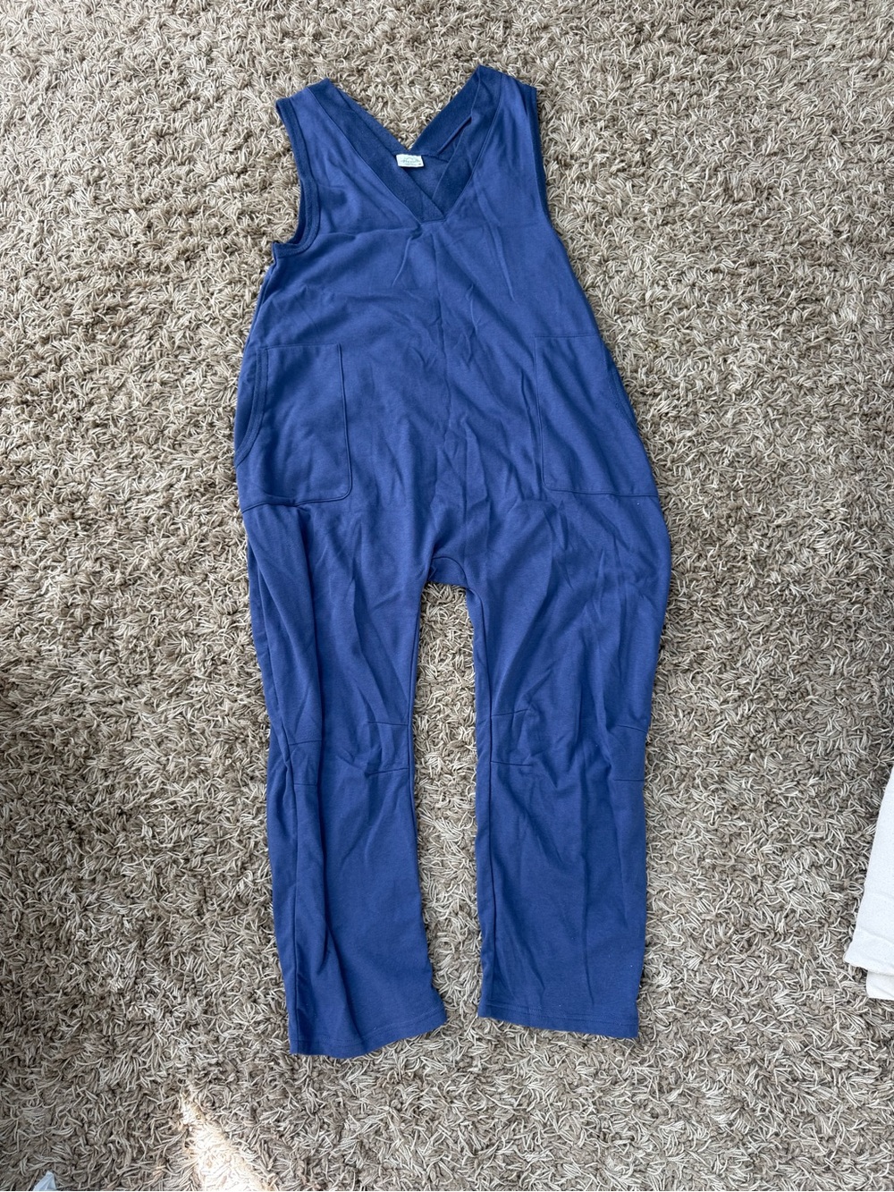 Women’s Barrel Leg Blue Jumpsuit